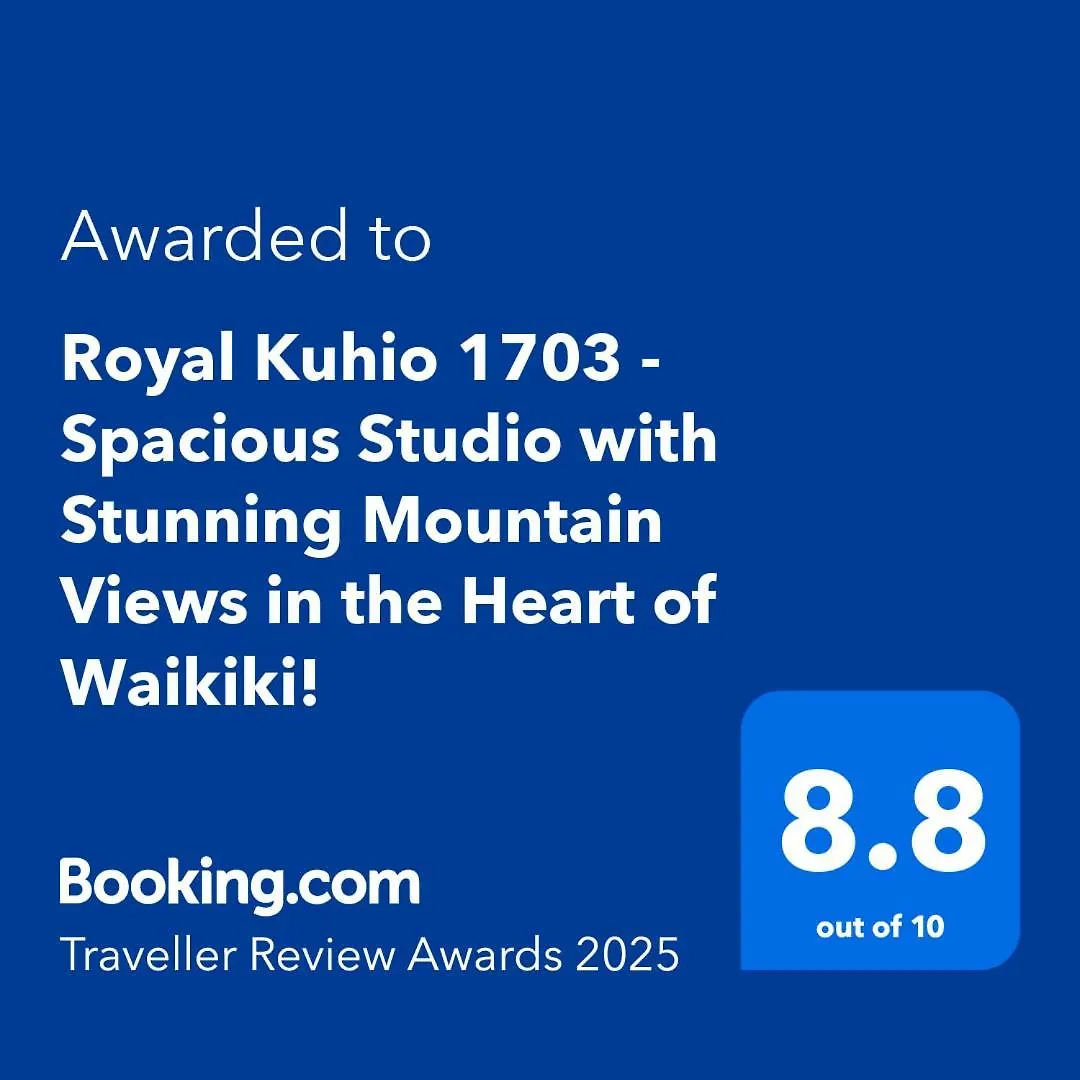 Vakantiehuis Royal Kuhio 1703 - Spacious Studio With Stunning Mountain Views In The Heart Of Waikiki! Honolulu